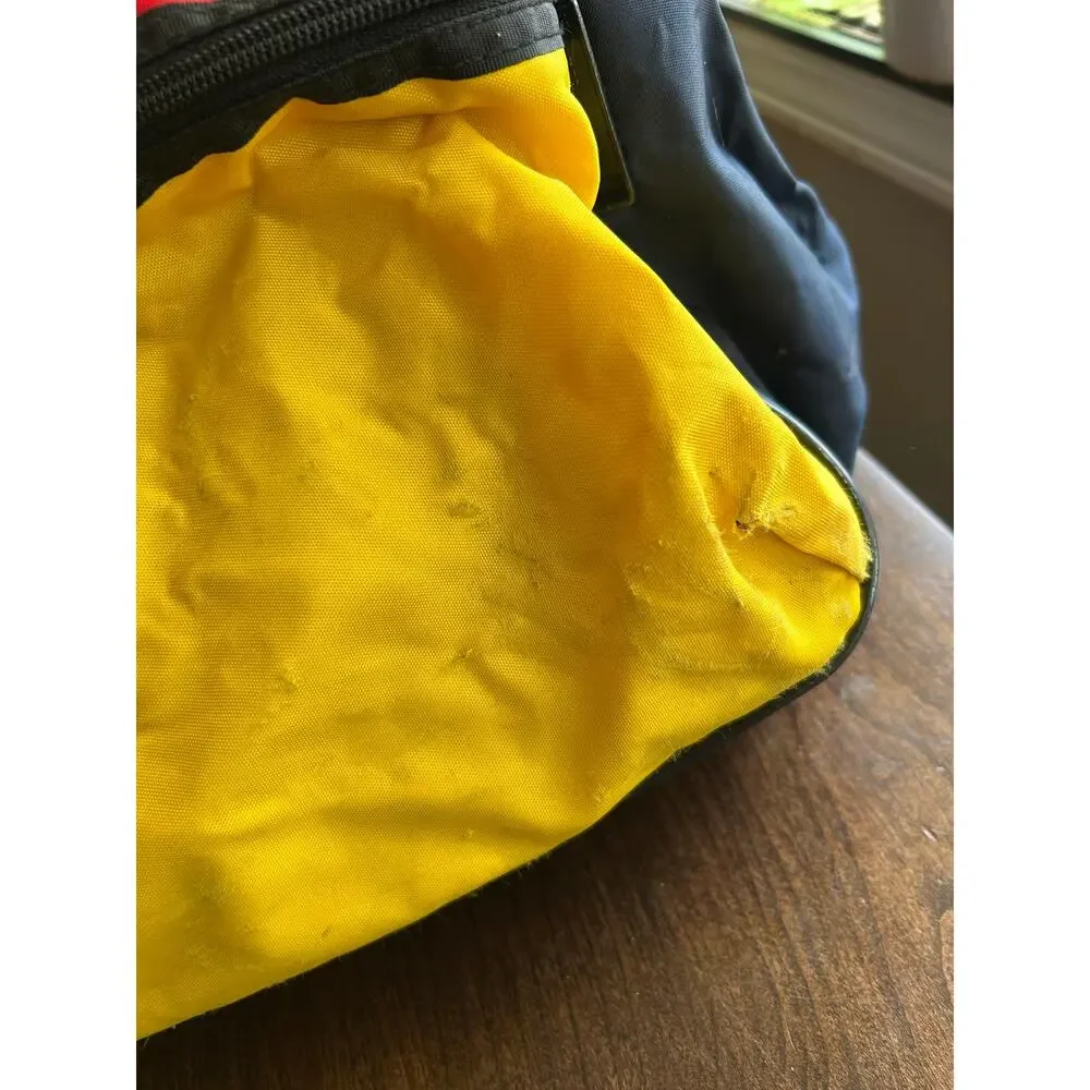 Vintage United Colors of Benetton multicolor colorblock nylon duffel bag